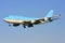 Boeing 747 jet in flight