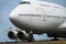 Boeing 747 jumbo jet close up