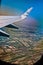 Boeing 747 KLM plane wing through window