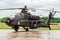 Boeing AH-64 Apache attack helicopter on the tarmac of Volkel Air Base. The Netherlands -  June 16, 2007