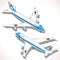 Boeing Aircraft Isometric Airplane