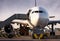 Boeing being loaded with cargo