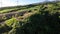 The Boeuf Basin waterfall on Reunion Island aerial view