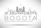 Bogota City Line Silhouette Typographic Design