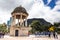 Bogota, Colombia - July 2nd 2023. Temple of the Liberator Simon Bolivar at the Journalists Park located in the Las Nieves