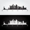 Bogota skyline and landmarks silhouette