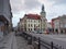 Boguszow-Gorce, Poland, April 10, 2022. The highest situated market square and historic town hall in Poland