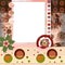 Bohemian Gypsy style scrapbook album page layout 8x8 inches
