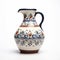Bohemian Pottery Pitcher With Hand-painted Details