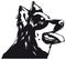 Bohemian shepherd vector head dog