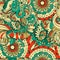 Bohemian style seamless tile. Vector ornament for textile, fabric, fashion design.