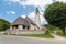 Bohinj church in the Ribcev Laz village. Old ancient and historical building