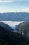 Bohinj valley covered in early mist