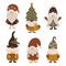 Boho Christmas gnomes collection.
