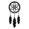 Boho dream catcher icon simple vector. Indian native