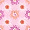 Boho Flower Blooms All Over Print Vector. Colorful Floral Seamless Repeating Pattern