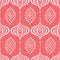 Boho Monochrome Handdrawn Ogee and Diamonds Vector Seamless Pattern. Retro Coral Elegant Traditional Background