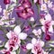 Boho orchid pattern