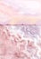 Boho Pink Sea with Waves Art Print. Abstract Minimal Background. Bohemian printable wall art, boho poster, pastel