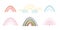 Boho rainbows with stars and clouds for children\\\'s cards, posters for nursery, for children\\\'s fabric
