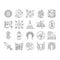 Boho Style Decoration Collection Icons Set Vector .