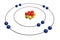 Bohr model of Neon Atom with proton, neutron and electron
