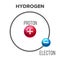 Bohr Model Of Scientific Hydrogen Atom Vector