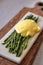 boiled asparagus with hollandaise sauce