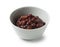 Boiled azuki beans placed on a white background