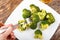 Boiled broccoli on a plate