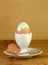 Boiled Brown Egg in Eggcup