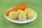 Boiled carrot and potatoes