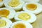 boiled, chicken, egg, yellow yolk, white protein, diet, wooden k