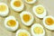 Boiled, chicken, egg, yellow yolk, white protein, healthy food,