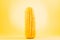 Boiled corn on a yellow background/boiled appetizing corn on a yellow background, close up