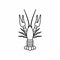 Boiled crawfish icon, outline style