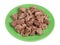 Boiled cut into small pieces meat of beef and veal - a basis of dietary food for hemoglobin restoration isolated