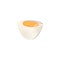 The boiled egg is cut off. Print for stickers, cards, invitations, banners, posters, menus, cafes, kitchen, wrapping paper, statio