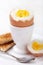 Boiled egg in eggcup