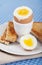 Boiled egg in eggcup