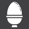 Boiled egg in eggcup glyph icon, food and drink.