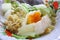 boiled egg noodles of street snacks from most Indonesians, with regular dishes but there is a different taste image