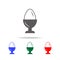 boiled egg simple black eating icon. Elements of food multi colored icons. Premium quality graphic design icon. Simple icon for we