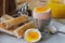 Boiled egg with toast soldiers