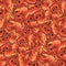Boiled Lobster Seamless Pattern