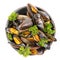 Boiled mussel with herbs