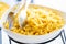 Boiled pasta ingredient for italian food