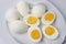 Boiled peeled eggs