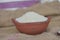 Boiled ponni rice on red clay pot