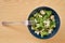 Boiled vegetables. Cauliflower in a plate. Steamed vegetables.